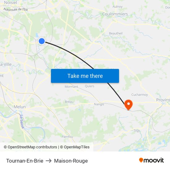 Tournan-En-Brie to Maison-Rouge map