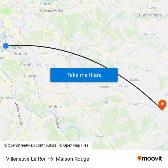 Villeneuve-Le-Roi to Maison-Rouge map