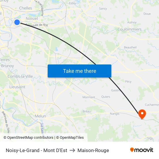 Noisy-Le-Grand - Mont D'Est to Maison-Rouge map