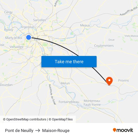 Pont de Neuilly to Maison-Rouge map