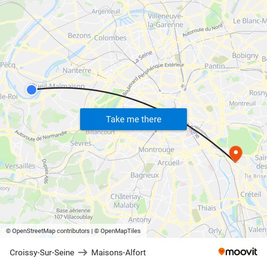 Croissy-Sur-Seine to Maisons-Alfort map