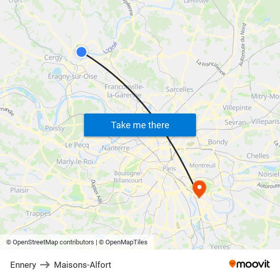 Ennery to Maisons-Alfort map