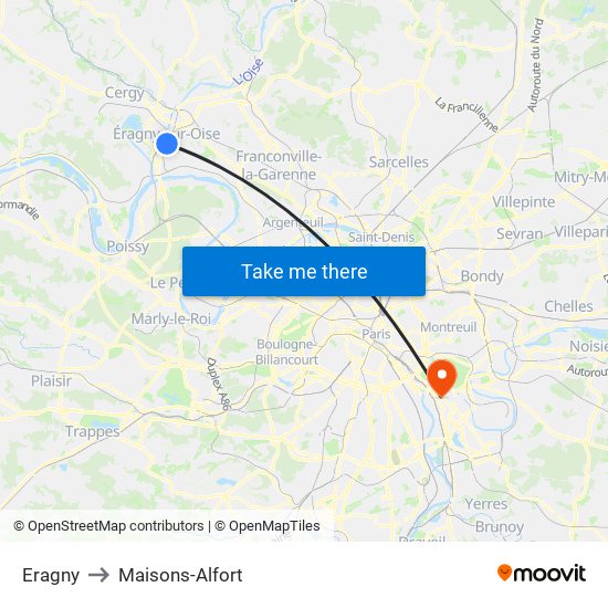 Eragny to Maisons-Alfort map