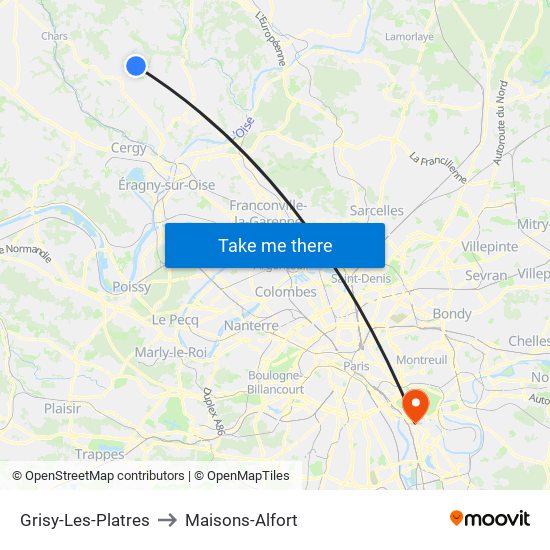 Grisy-Les-Platres to Maisons-Alfort map