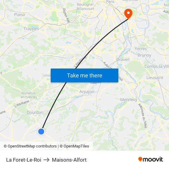 La Foret-Le-Roi to Maisons-Alfort map