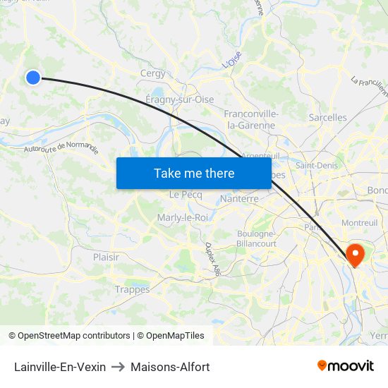 Lainville-En-Vexin to Maisons-Alfort map