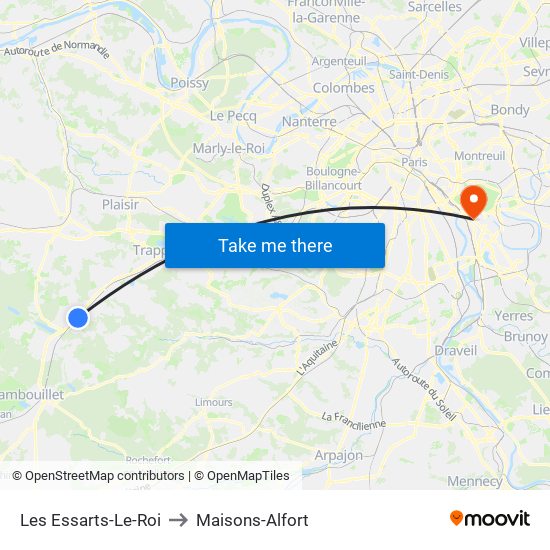 Les Essarts-Le-Roi to Maisons-Alfort map