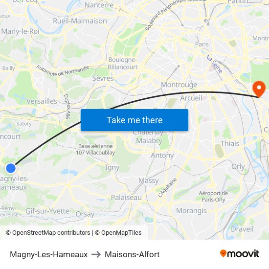 Magny-Les-Hameaux to Maisons-Alfort map
