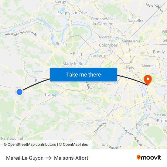 Mareil-Le-Guyon to Maisons-Alfort map