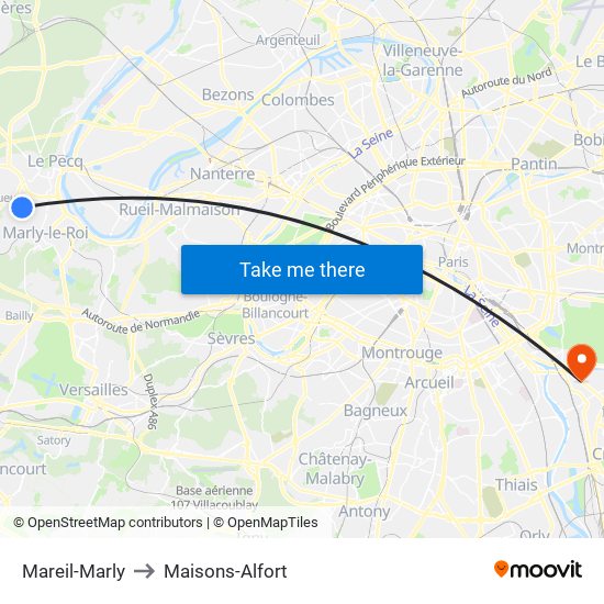 Mareil-Marly to Maisons-Alfort map