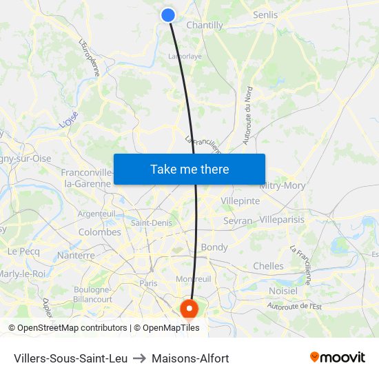 Villers-Sous-Saint-Leu to Maisons-Alfort map