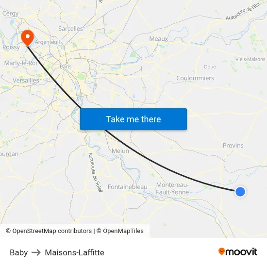 Baby to Maisons-Laffitte map