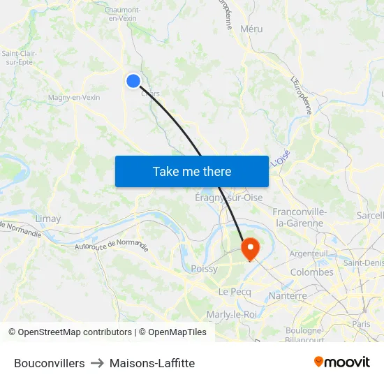 Bouconvillers to Maisons-Laffitte map