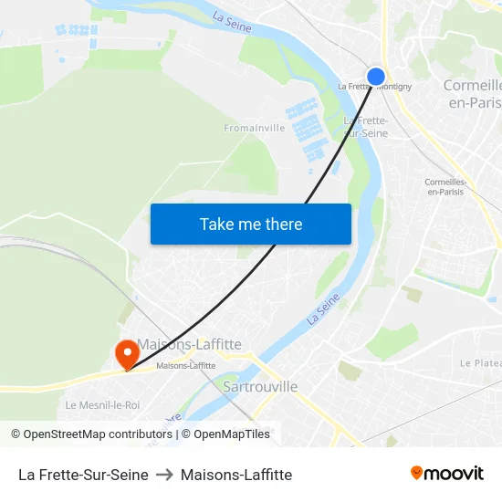 La Frette-Sur-Seine to Maisons-Laffitte map
