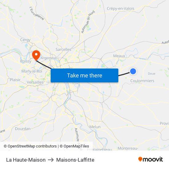 La Haute-Maison to Maisons-Laffitte map