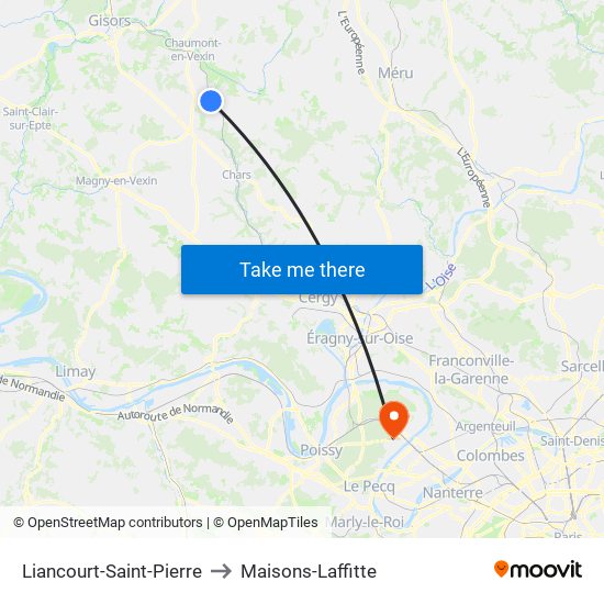 Liancourt-Saint-Pierre to Maisons-Laffitte map