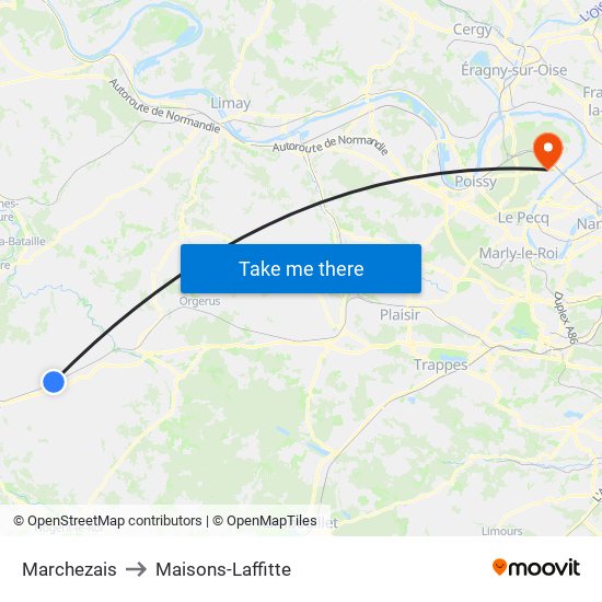 Marchezais to Maisons-Laffitte map