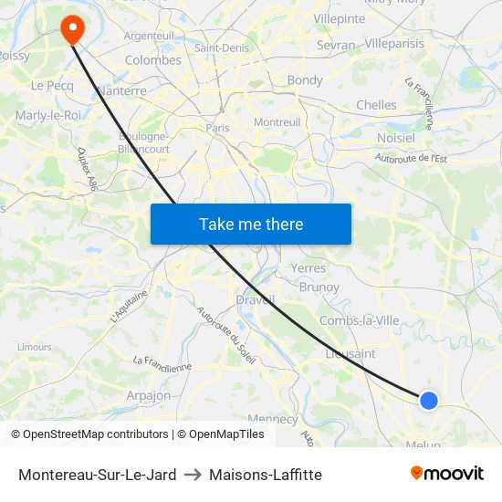 Montereau-Sur-Le-Jard to Maisons-Laffitte map