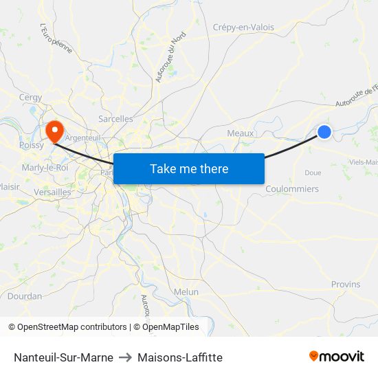Nanteuil-Sur-Marne to Maisons-Laffitte map