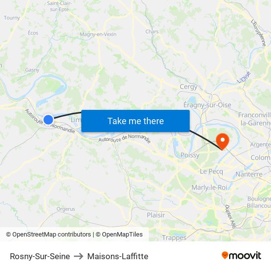 Rosny-Sur-Seine to Maisons-Laffitte map