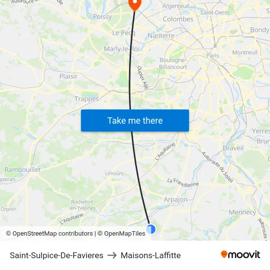 Saint-Sulpice-De-Favieres to Maisons-Laffitte map