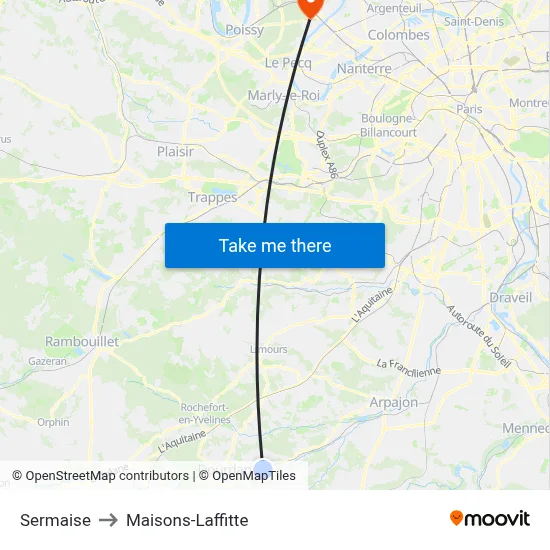 Sermaise to Maisons-Laffitte map