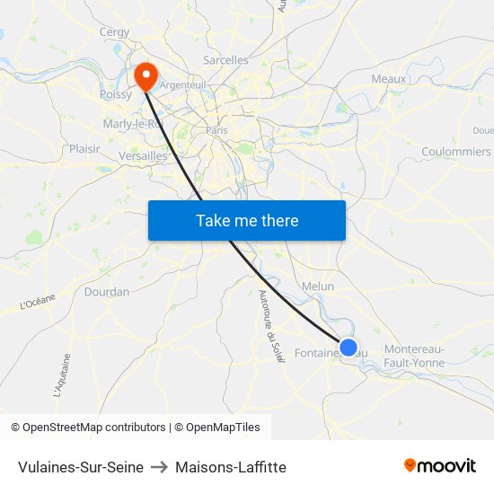 Vulaines-Sur-Seine to Maisons-Laffitte map