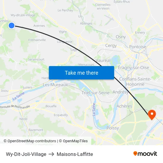 Wy-Dit-Joli-Village to Maisons-Laffitte map