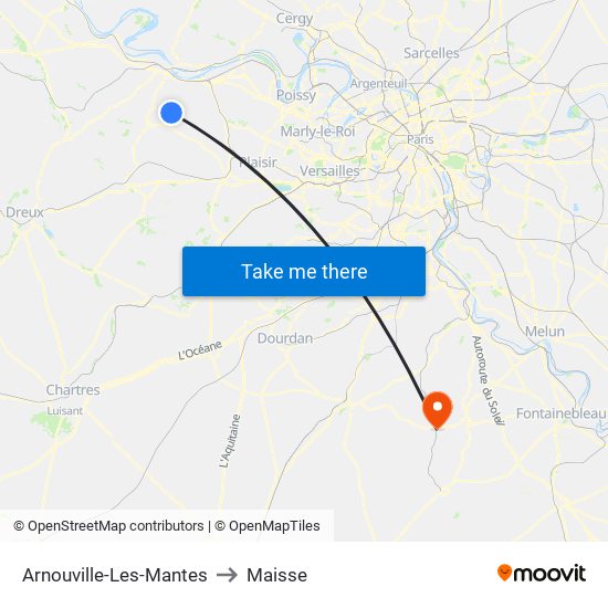 Arnouville-Les-Mantes to Maisse map