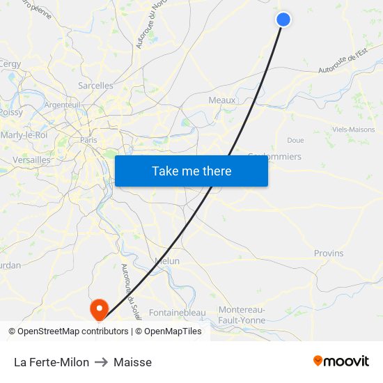 La Ferte-Milon to Maisse map