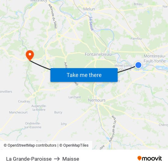 La Grande-Paroisse to Maisse map