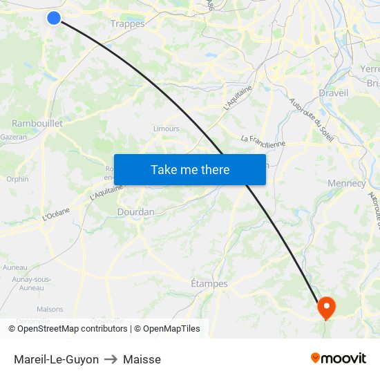 Mareil-Le-Guyon to Maisse map