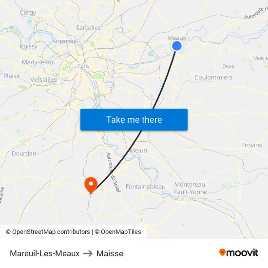 Mareuil-Les-Meaux to Maisse map