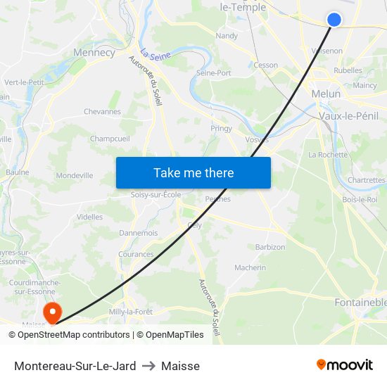 Montereau-Sur-Le-Jard to Maisse map