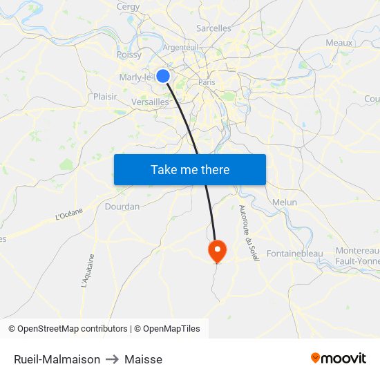 Rueil-Malmaison to Maisse map