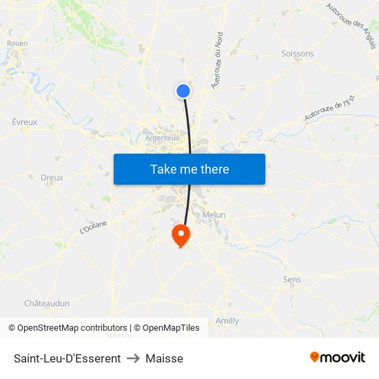 Saint-Leu-D'Esserent to Maisse map