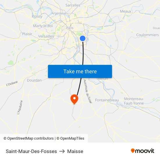 Saint-Maur-Des-Fosses to Maisse map