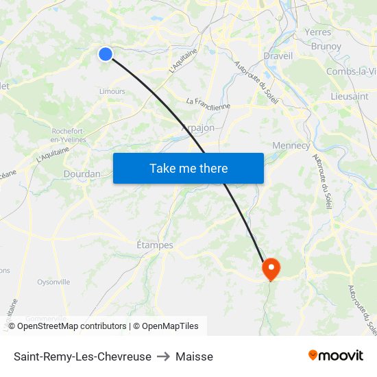 Saint-Remy-Les-Chevreuse to Maisse map