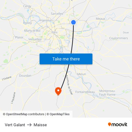 Vert Galant to Maisse map