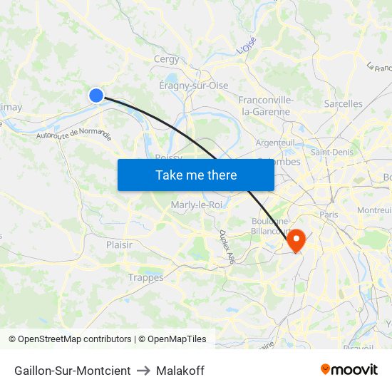 Gaillon-Sur-Montcient to Malakoff map