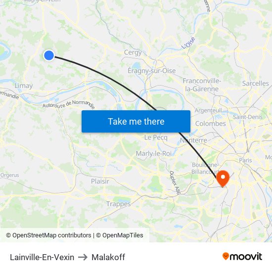 Lainville-En-Vexin to Malakoff map