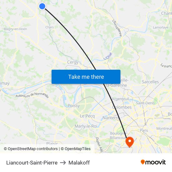 Liancourt-Saint-Pierre to Malakoff map