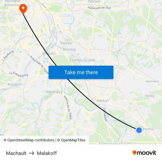 Machault to Malakoff map