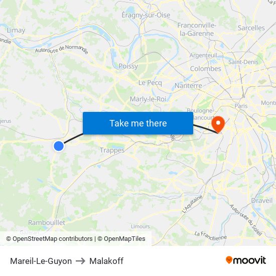 Mareil-Le-Guyon to Malakoff map
