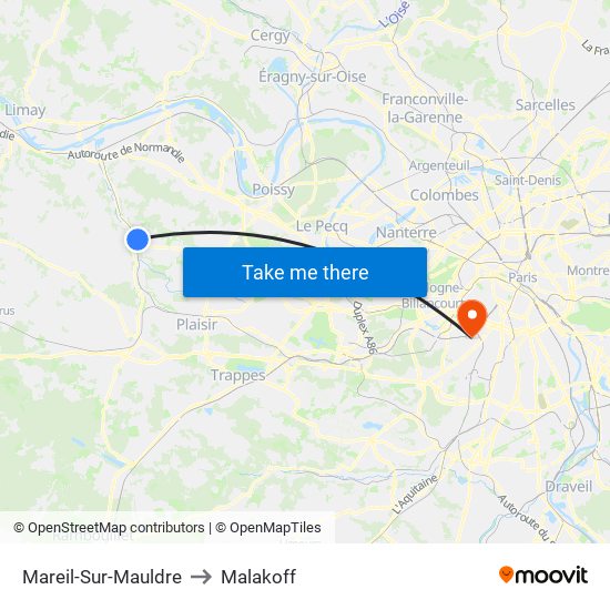 Mareil-Sur-Mauldre to Malakoff map