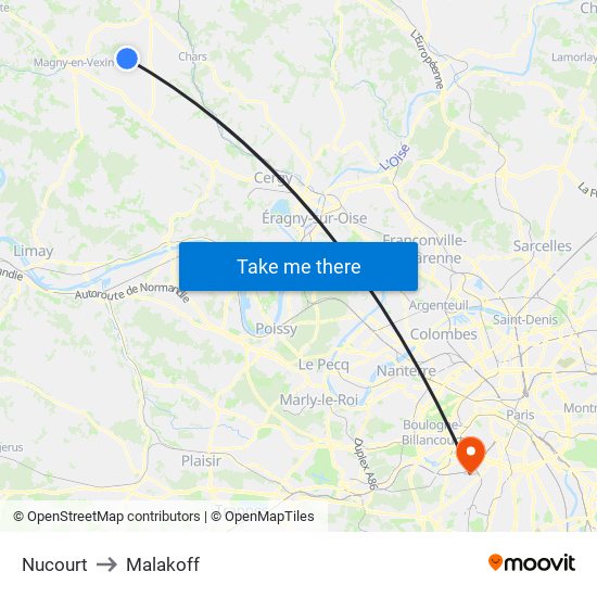 Nucourt to Malakoff map