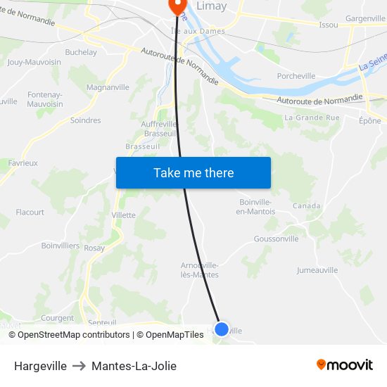 Hargeville to Mantes-La-Jolie map
