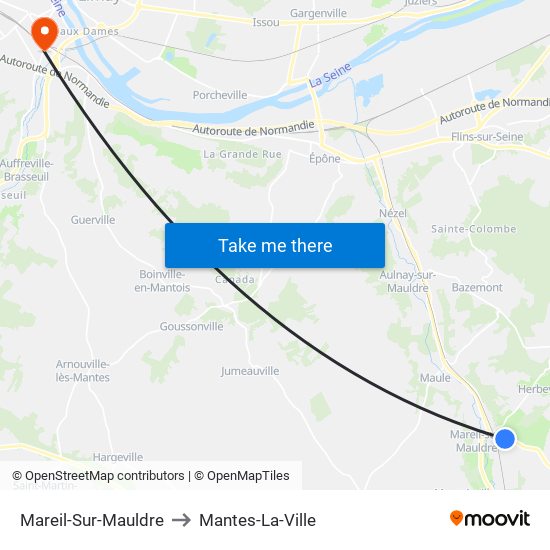 Mareil-Sur-Mauldre to Mantes-La-Ville map