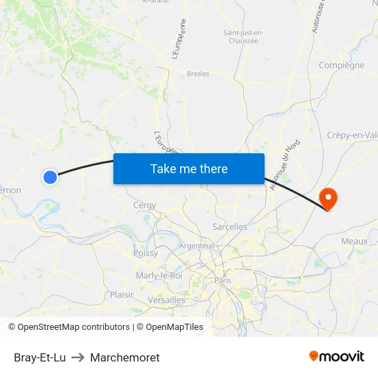 Bray-Et-Lu to Marchemoret map