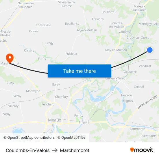 Coulombs-En-Valois to Marchemoret map